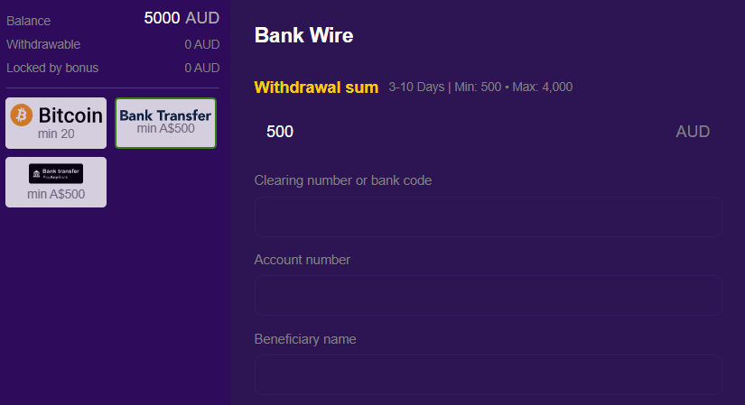 Bao Casino Payment Option