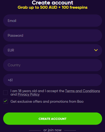 Bao Casino Australia